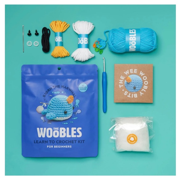 Bjørn the Narwhal Crochet Kit Plus Mini Baby Bee and Tiny Book for One Price - Picture 5 of 8